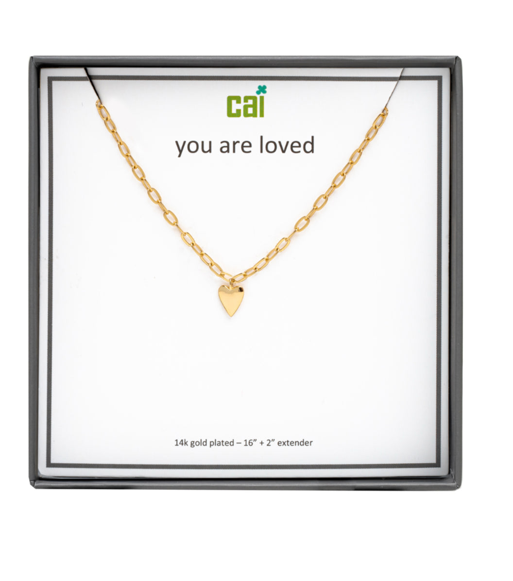 You Are Loved Heart Neklace