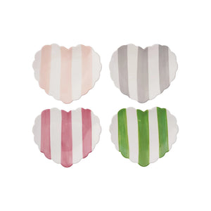 Striped Heart Shaped Dish
