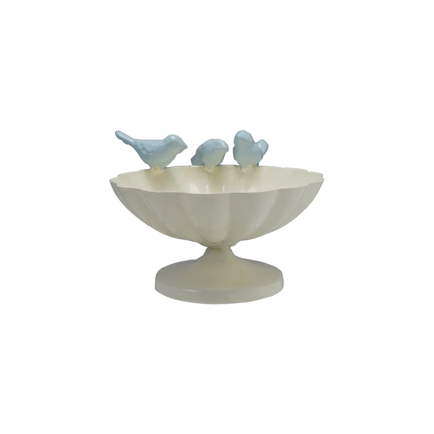 Decorative Metal Scalloped Bowl