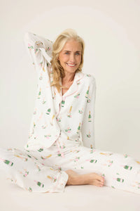 PJ Salvage Champagne PJ Set w/ Eye Mask