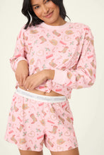 Load image into Gallery viewer, PJ Salvage Boyfriend Boxer Western Holiday Print Short Set
