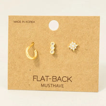 Load image into Gallery viewer, 3 Piece Piercing Earring Set detail

