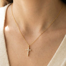 Load image into Gallery viewer, Cross Stone Necklace detail

