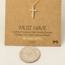 Load image into Gallery viewer, Cross Stone Necklace detail
