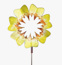 Load image into Gallery viewer, Copper Enamel Large Flower Garden Stake
