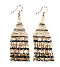 Load image into Gallery viewer, Lexie Stripe Fringe Earring
