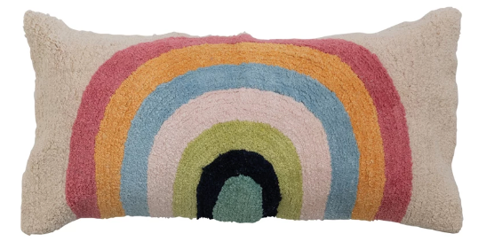 Rainbow & Chambray Pillow