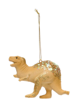 Load image into Gallery viewer, Dinosaur Ornament w/ Glitter
