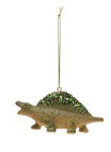 Load image into Gallery viewer, Dinosaur Ornament w/ Glitter
