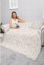 Load image into Gallery viewer, Zebra 2 in 1 Throw Blanket and Pillow
