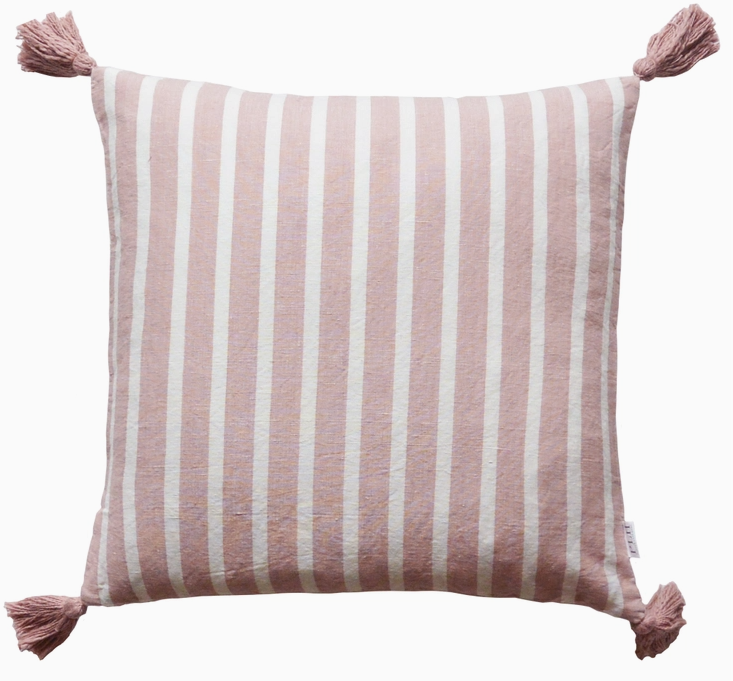 Stripe Tassel Pillow Cover