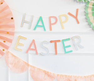 Happy Easter Fringed Banner Set