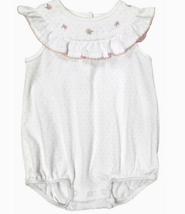 Hand Embroidered Frill Romper