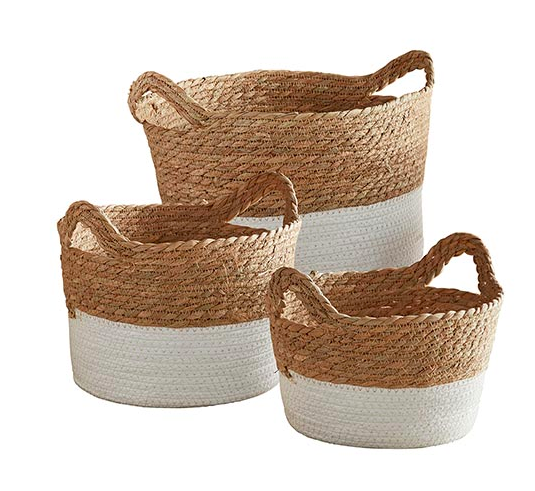 Short Cream Baskets