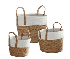 Tall Cream Baskets