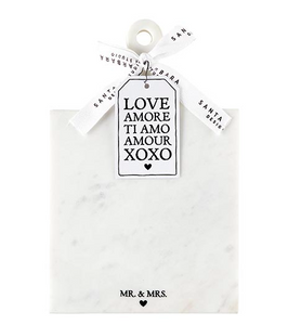 Marble Board with Handle - Mr. & Mrs.