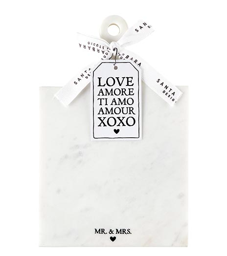 Marble Board with Handle - Mr. & Mrs.