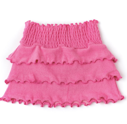 Terry Smocked Skirt