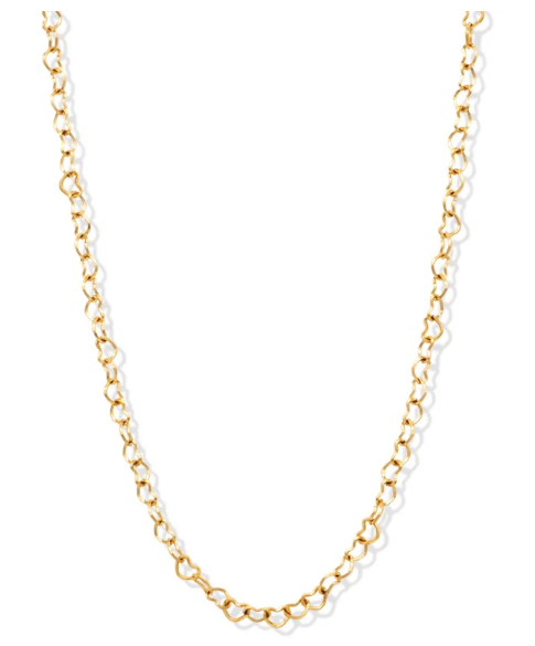 Gold Heart Chain Necklace