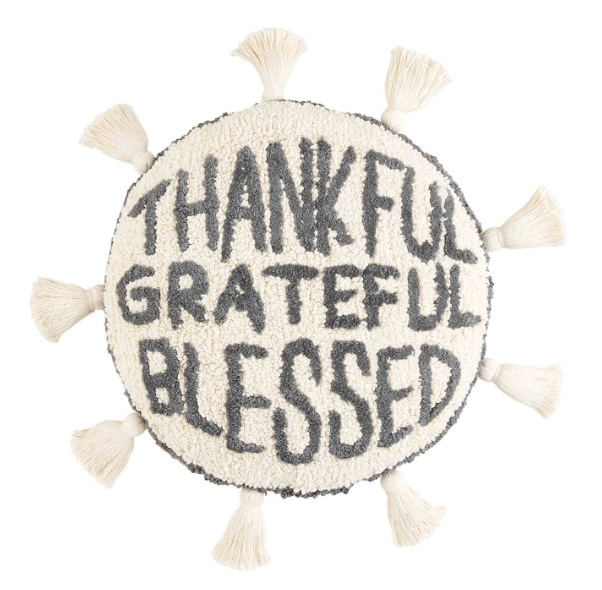 Thankful Grateful Blessed Pillow