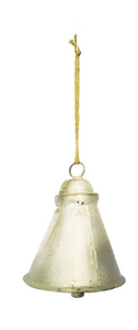 Hanging Metal Bells, Distressed Pewter Finish