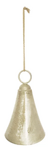 Load image into Gallery viewer, Hanging Metal Bells, Distressed Pewter Finish
