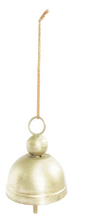 Load image into Gallery viewer, Hanging Metal Bells, Distressed Pewter Finish
