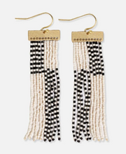 Load image into Gallery viewer, Lana Rectangle Hanger Fringe Earrings
