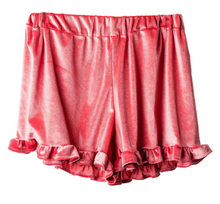 Load image into Gallery viewer, Velvet Ruffle Shorts
