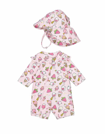 Bathing Bodysuit with Hat