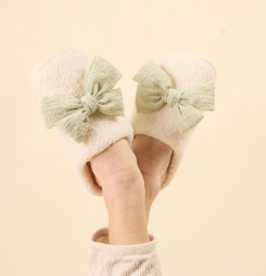 Green Bow Slipper