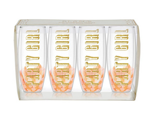 Double-Wall Champagne Flute - Party Girl - Single Glass