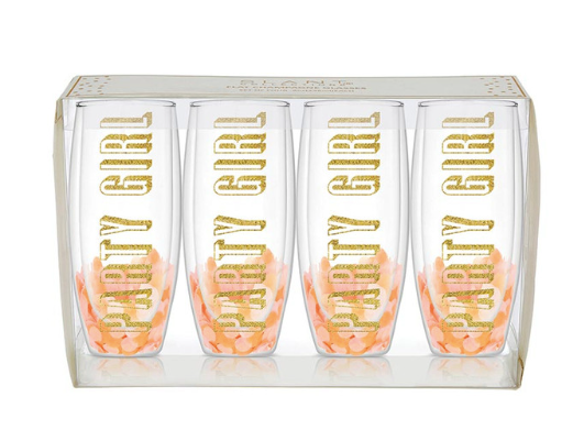 Double-Wall Champagne Flute - Party Girl - Single Glass
