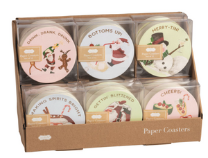 Christmas Paper Coaster Sets