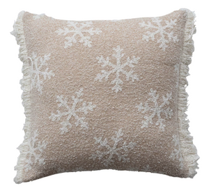 20" Square Recycled Fabric Jacquard Two-Sided Pillow
