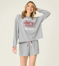 Load image into Gallery viewer, Hold Your Horses Horse Print PJ Short Set

