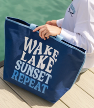 Load image into Gallery viewer, Wake, Lake, Sunset, Repeat Tote
