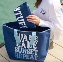 Load image into Gallery viewer, Wake, Lake, Sunset, Repeat Tote
