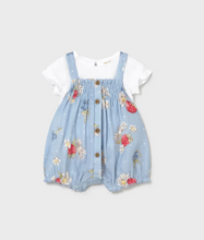 Load image into Gallery viewer, Babygirl Floral Dungaree - Mayoral
