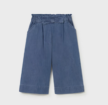 Load image into Gallery viewer, Blue Lightweight Denim Flowy Long Baby Girl Pants by Mayoral

