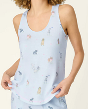 Load image into Gallery viewer, Dogs Fetch &amp; Frolic Ice Blue Tank &amp; Shorts Pajama Set by PJ Salvage
