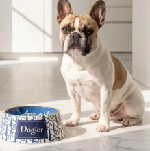 Load image into Gallery viewer, Royal Blue &amp; White Dogior Pet Bowls by Haute Diggity Dog
