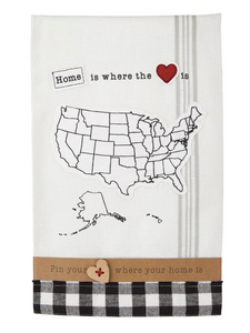 Home Is Where The Heart Is Tea Towel