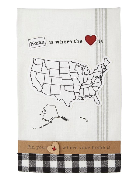 Home Is Where The Heart Is Tea Towel