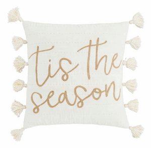 Tis The Season Gold Pillow