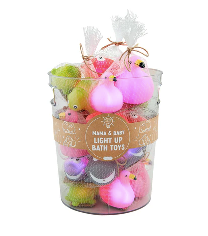 Mom and Baby Light Up Bath Toy Set
