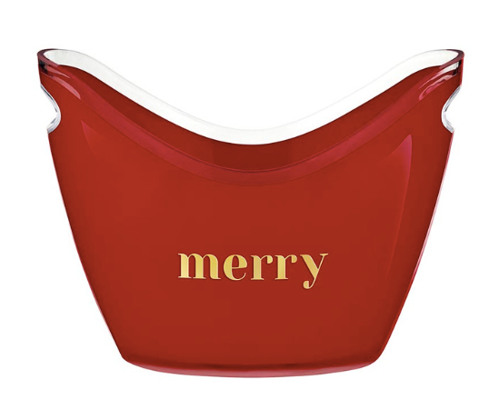 Acrylic Beverage Bucket - Merry