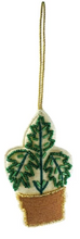 Load image into Gallery viewer, Cotton &amp; Glass Beaded Potted Plant Ornament
