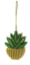 Load image into Gallery viewer, Cotton &amp; Glass Beaded Potted Plant Ornament
