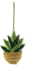 Load image into Gallery viewer, Cotton &amp; Glass Beaded Potted Plant Ornament
